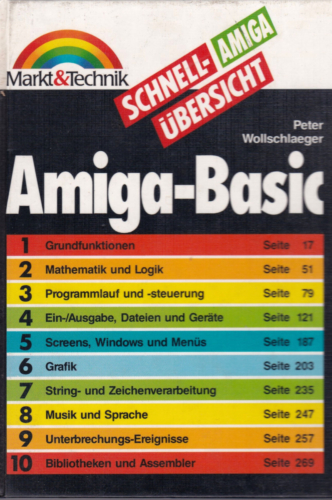 Markt und Technik - Schnellübersicht Amiga-BASIC